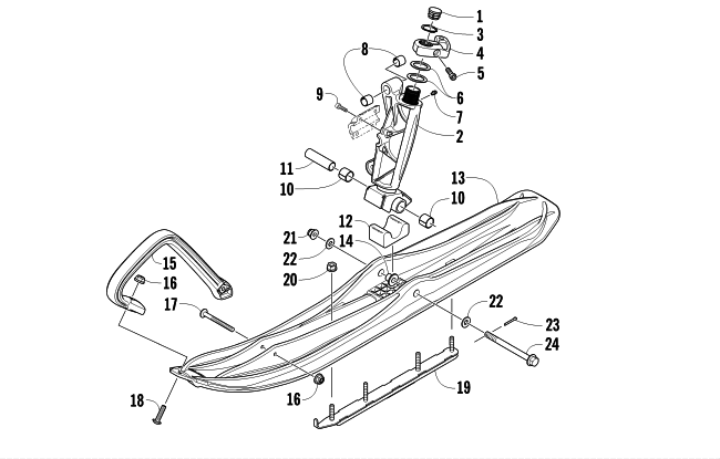 SKI AND SPINDLE ASSEMBLY