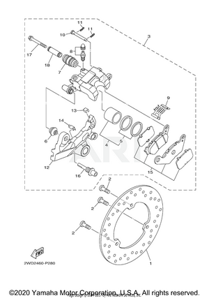 REAR BRAKE CALIPER