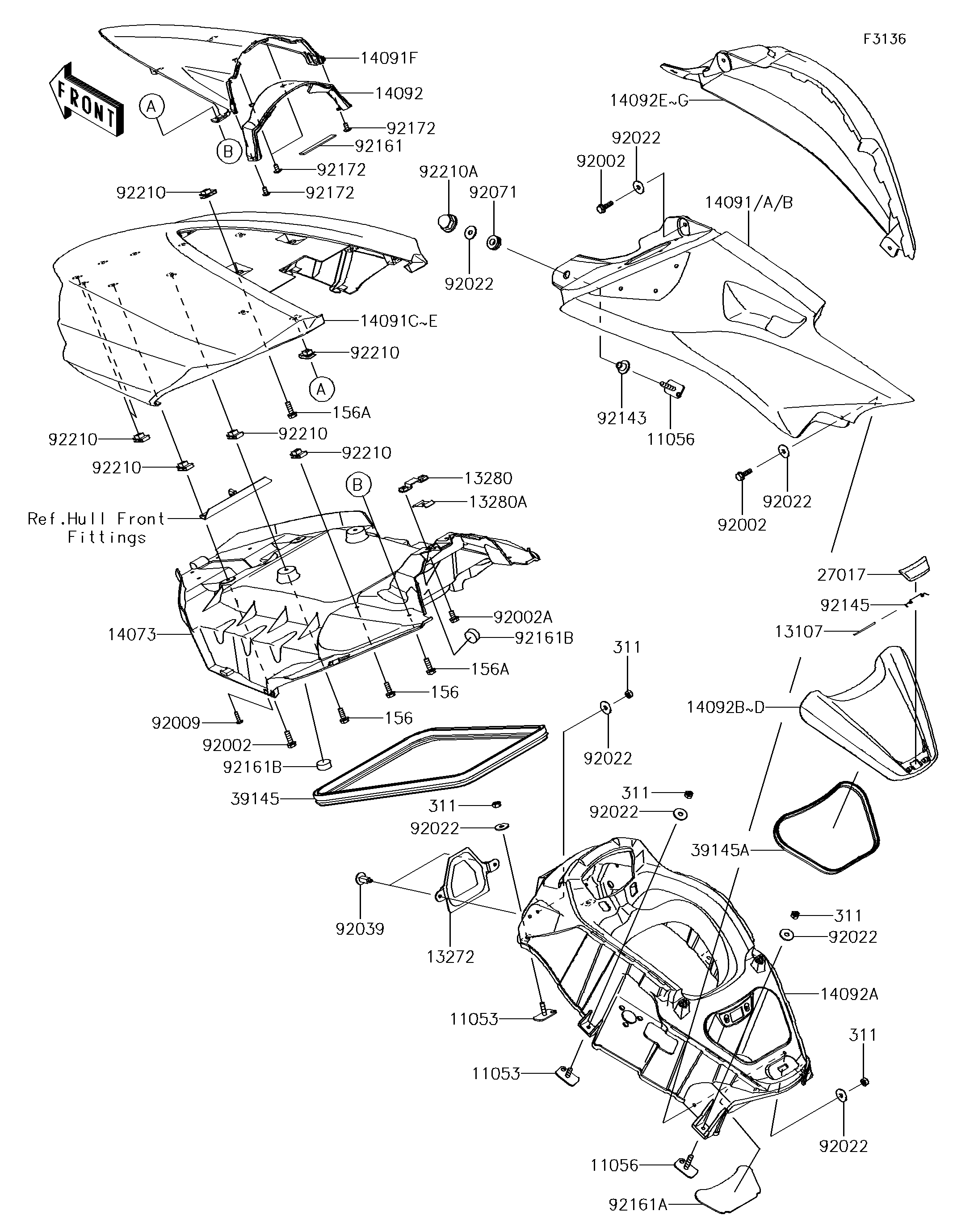 Hull Middle Fittings