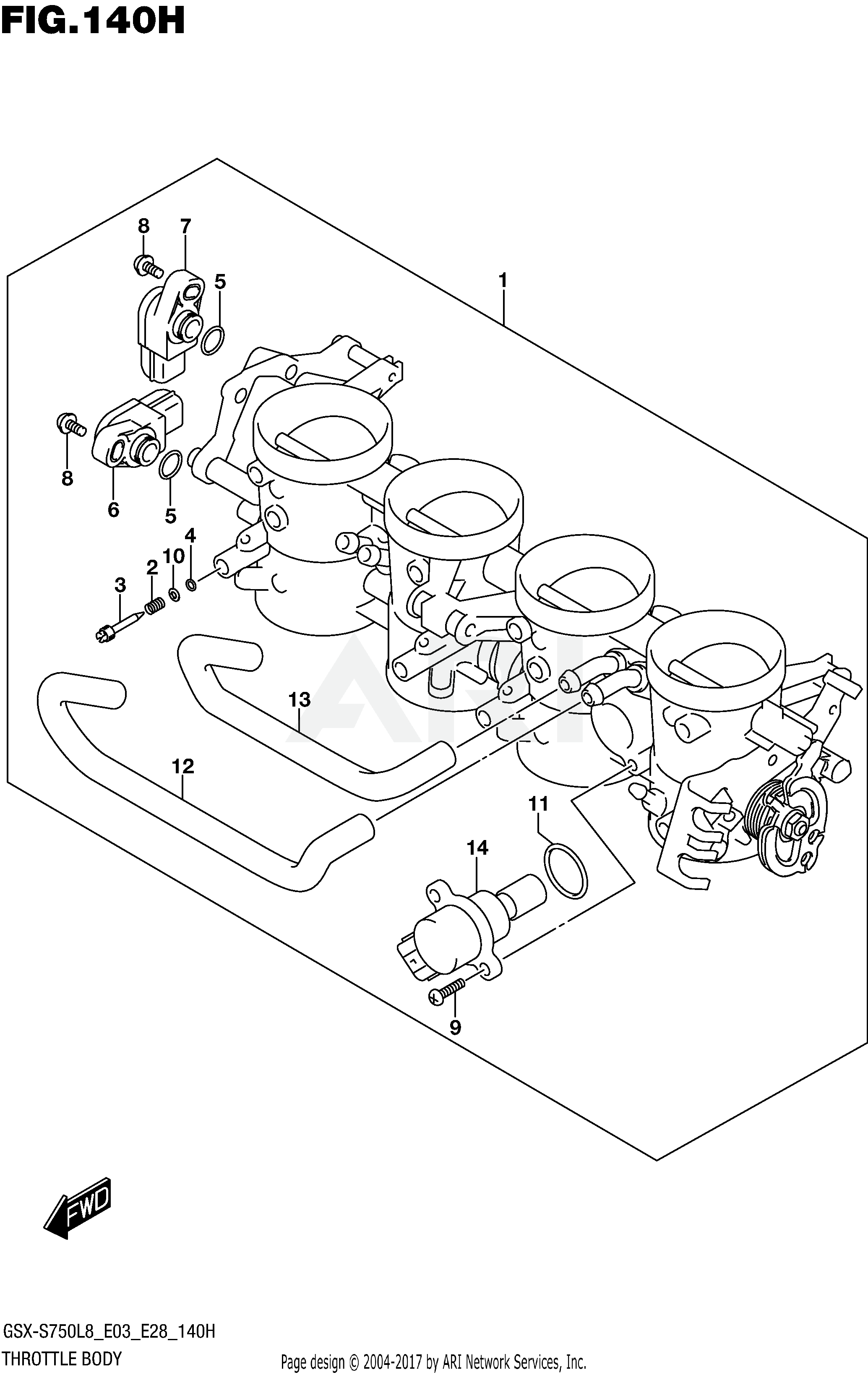 THROTTLE BODY (GSX-S750AZL8 E33)