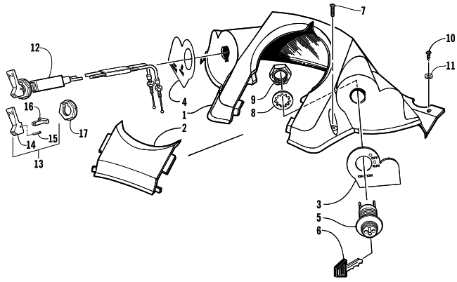 CONSOLE AND SWITCH ASSEMBLY