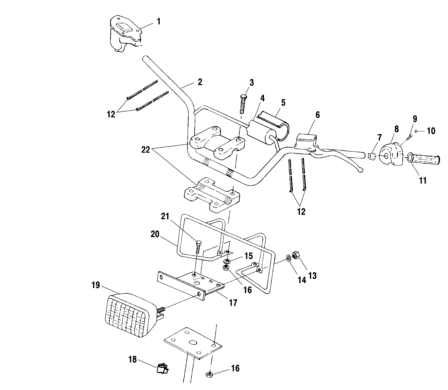 HANDLEBAR/HEADLIGHT - A01BG50AA (4963766376B008)