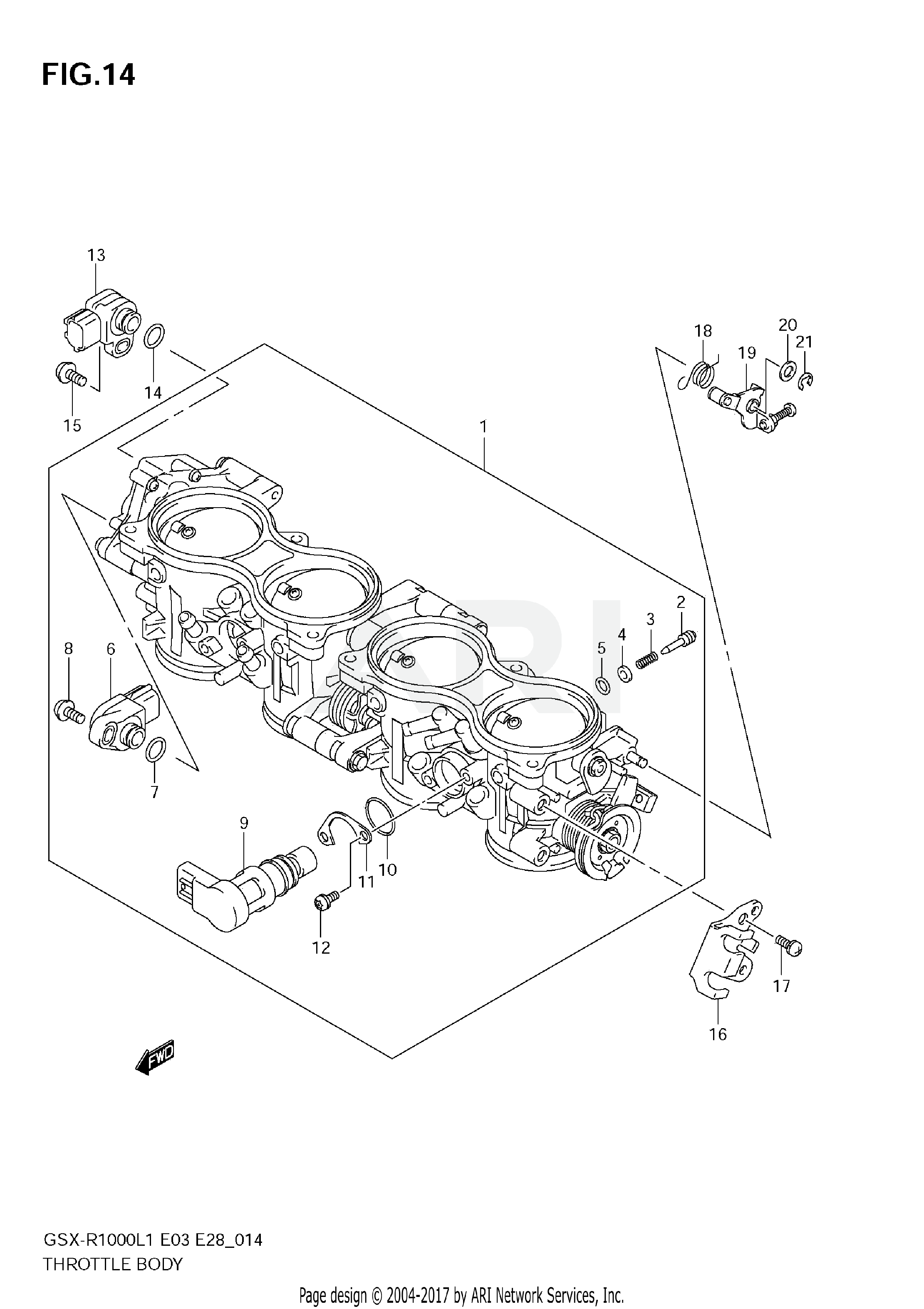 THROTTLE BODY (GSX-R1000L1 E33)