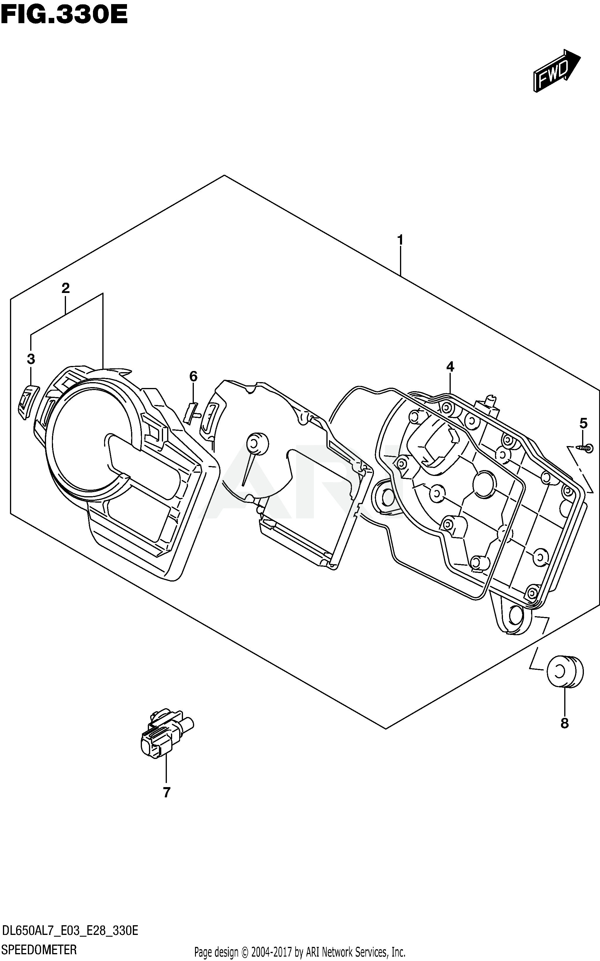 SPEEDOMETER (DL650XAL7 E28)