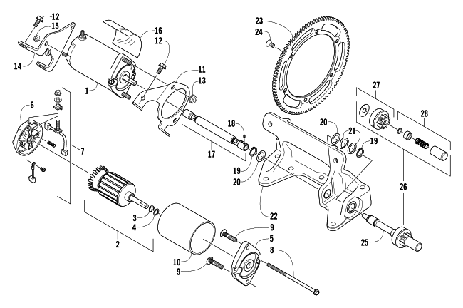 FLEX-DRIVE STARTER MOTOR ASSEMBLY (Optional)