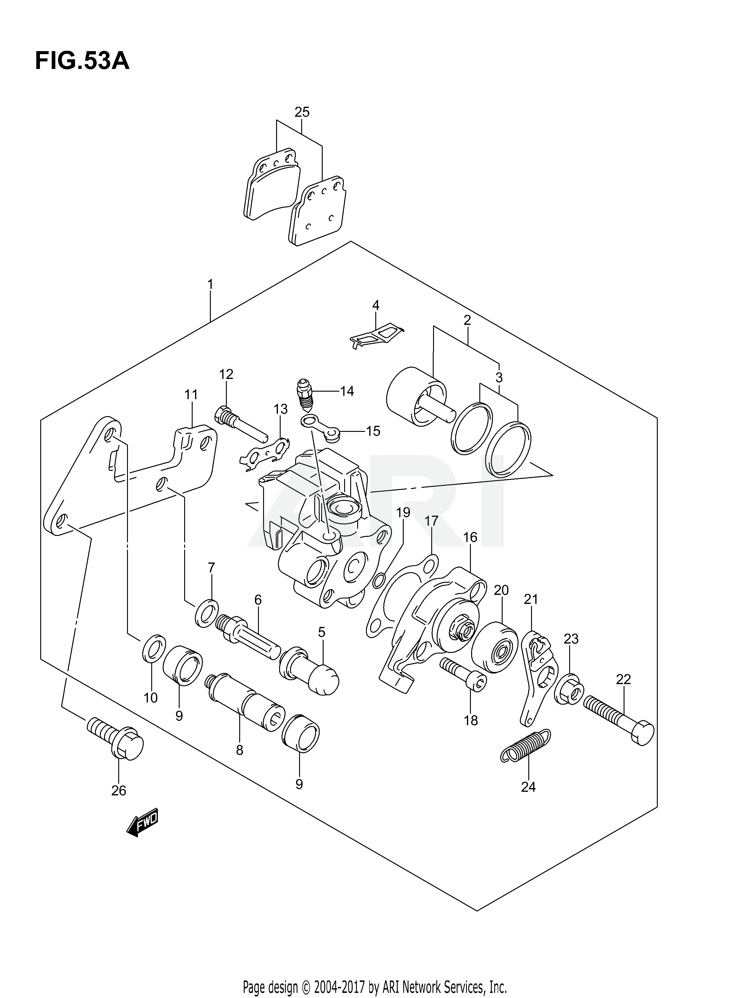 REAR CALIPER (MODEL K4/K5/K6/K7)