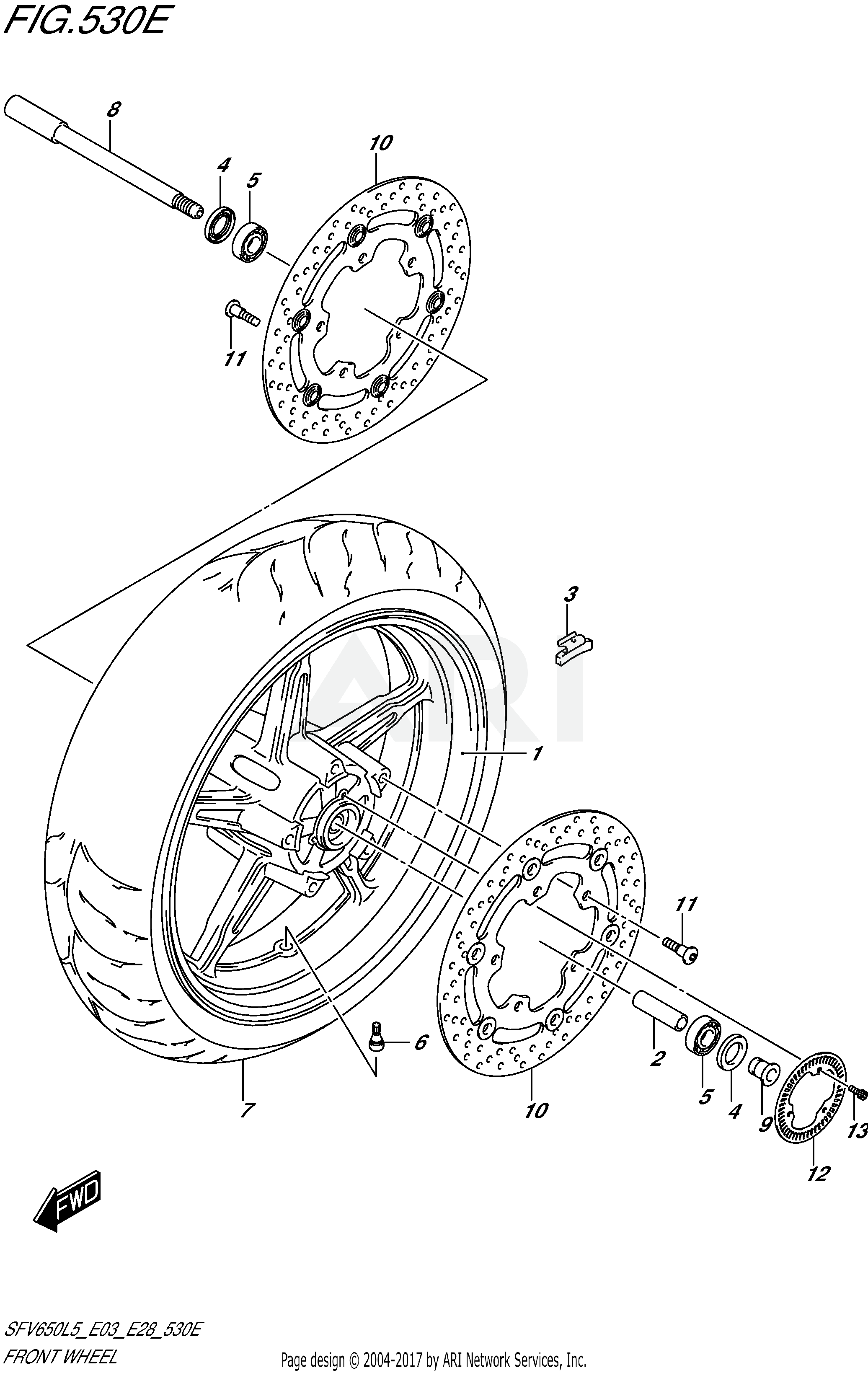 FRONT WHEEL (SFV650AL5 E33)