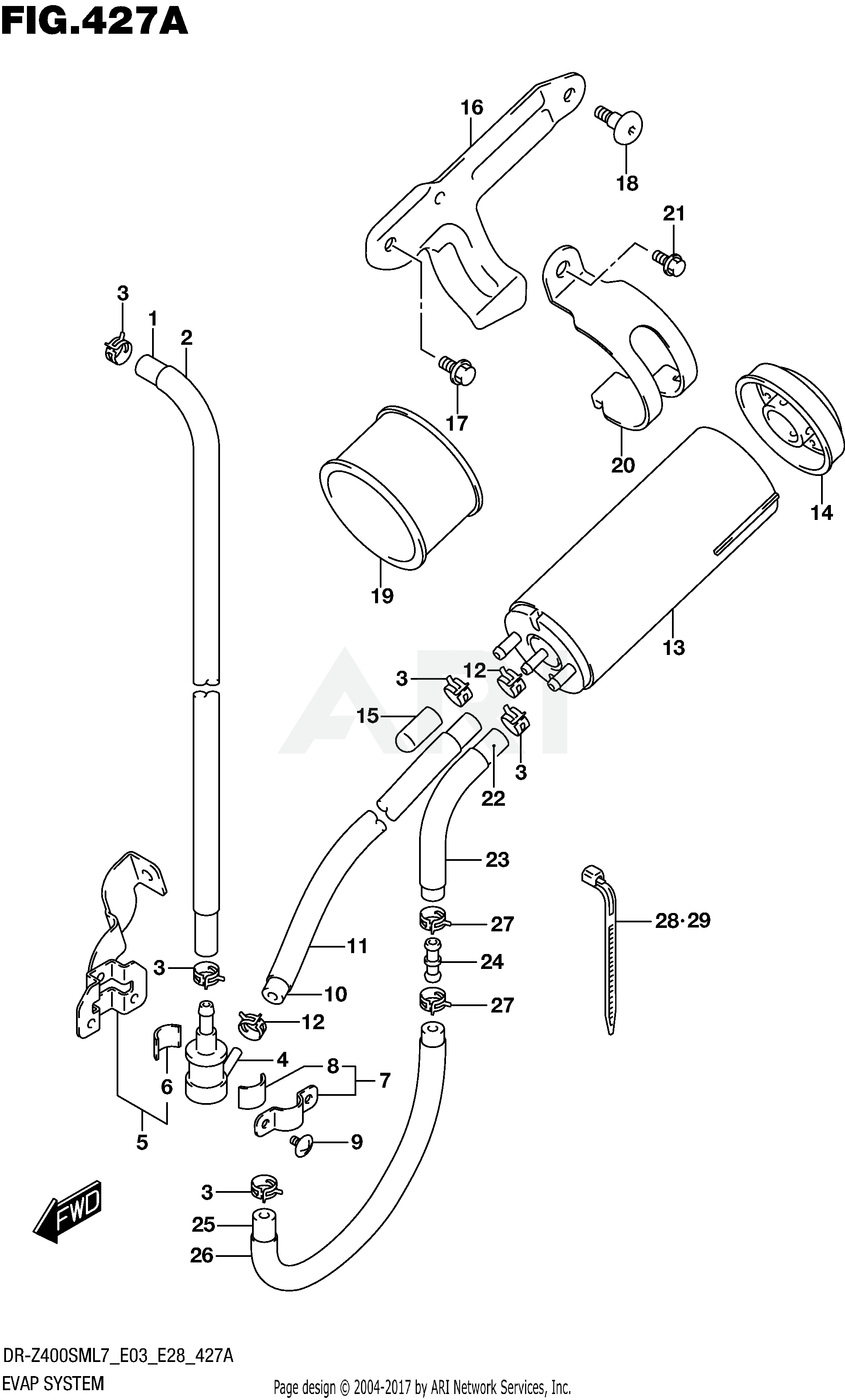 EVAP SYSTEM (DR-Z400SML7 E33)