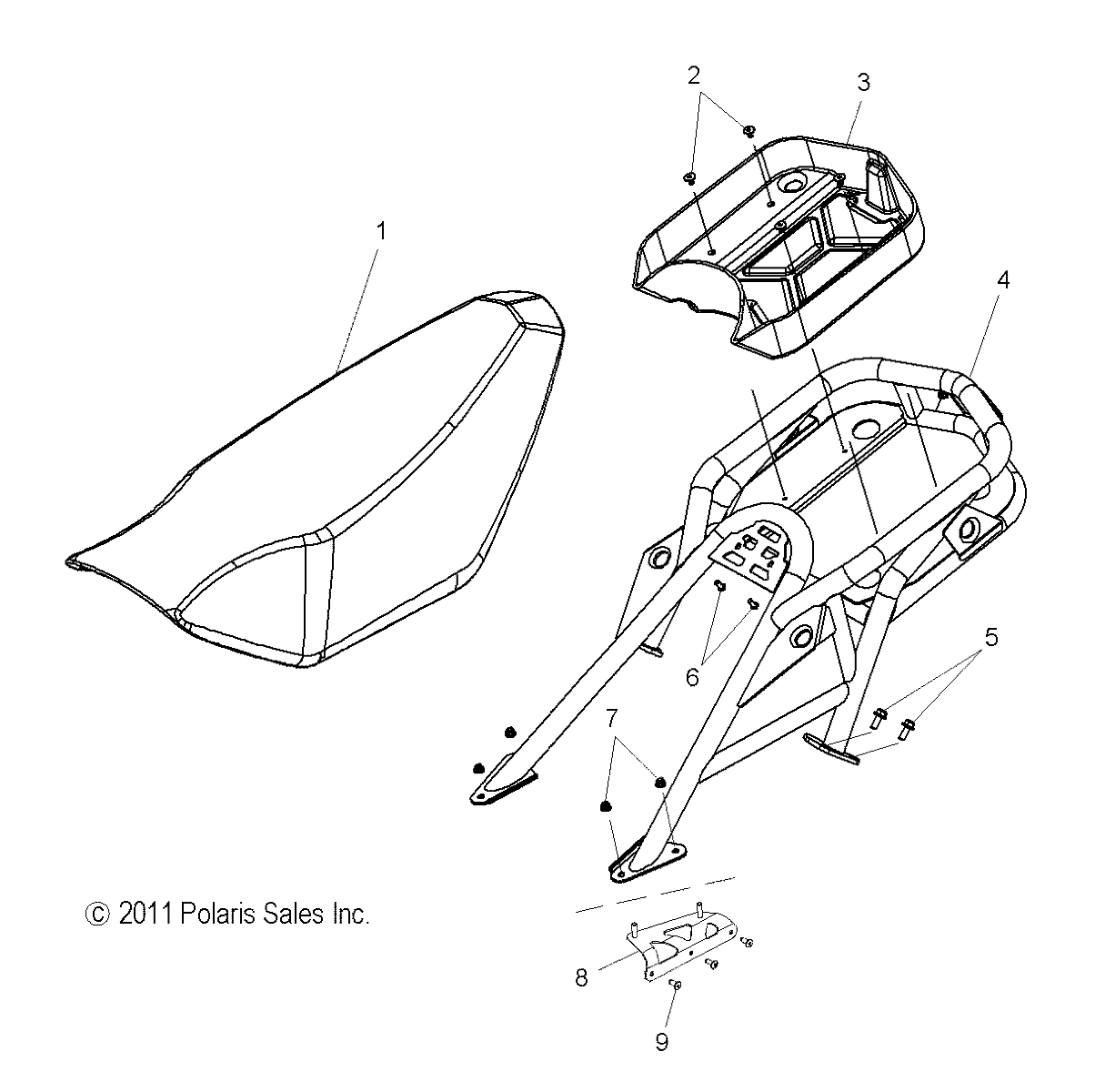 BODY, SEAT MOUNTING - S12BA6NSL (49SNOWSEAT12600SBA)