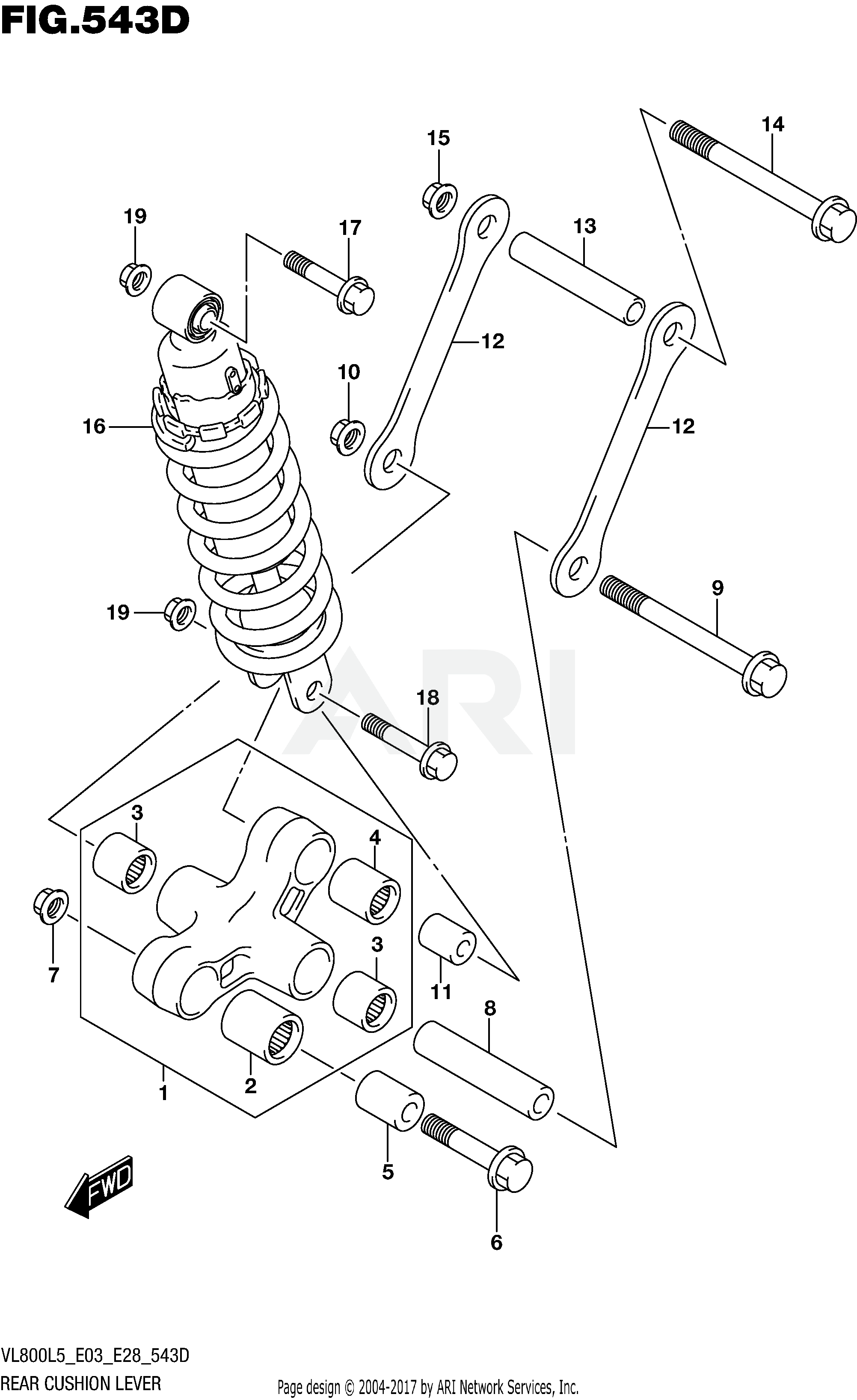 REAR CUSHION LEVER (VL800TL5 E28)