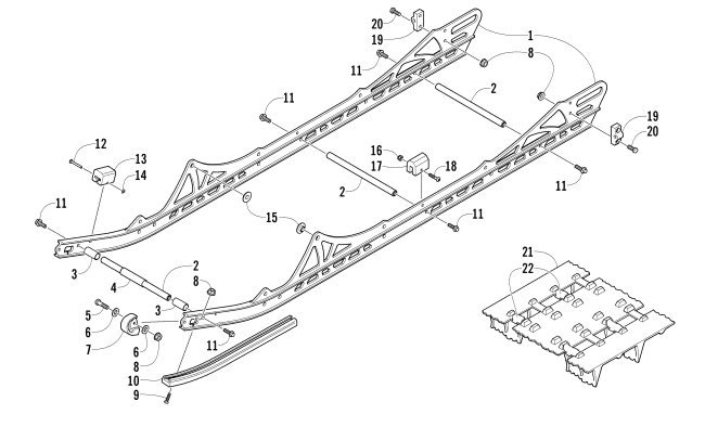 SLIDE RAILS AND TRACK ASSEMBLY