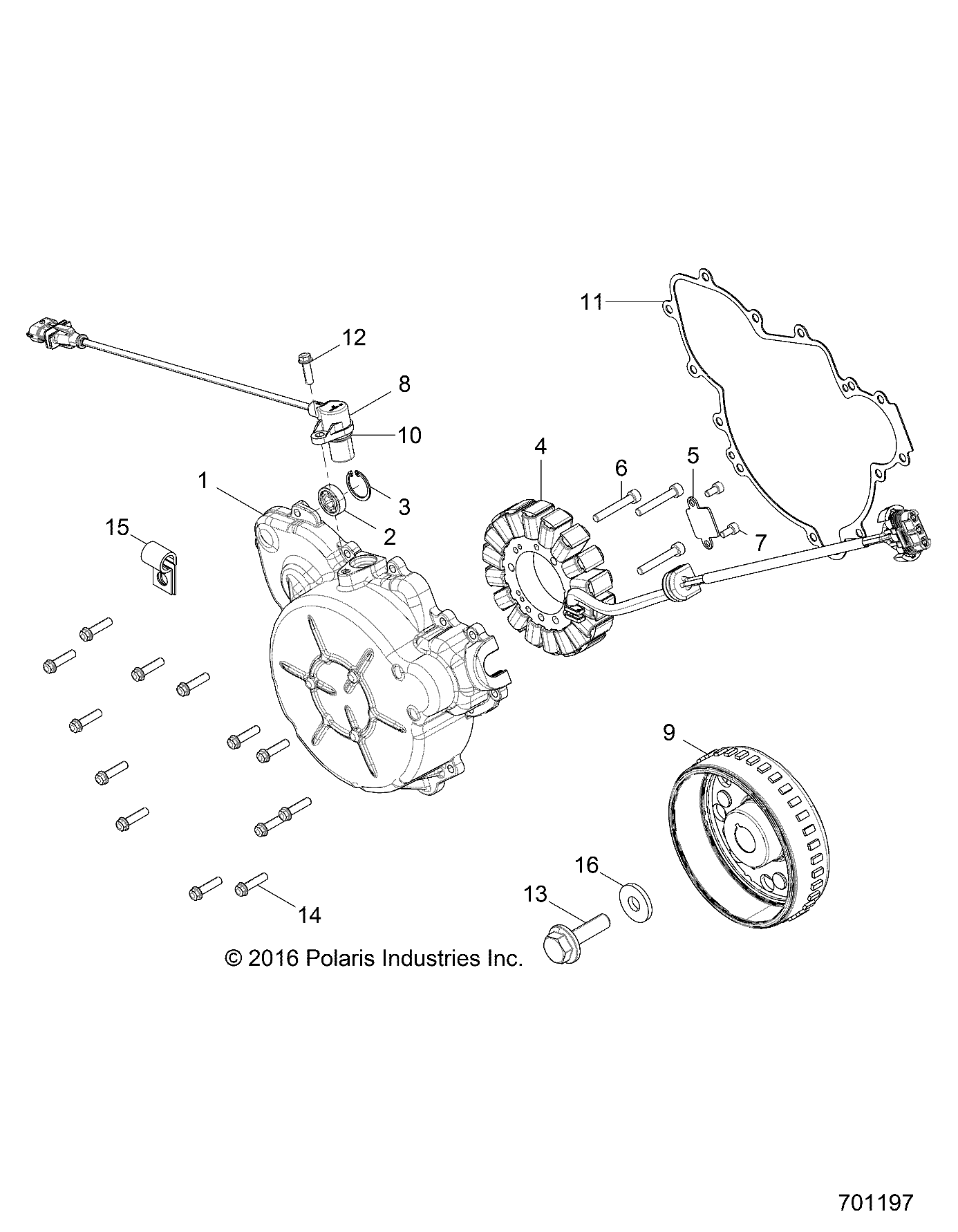 ENGINE, STATOR AND FLYWHEEL - Z18VDE99FK/S99CK/FK (701197)