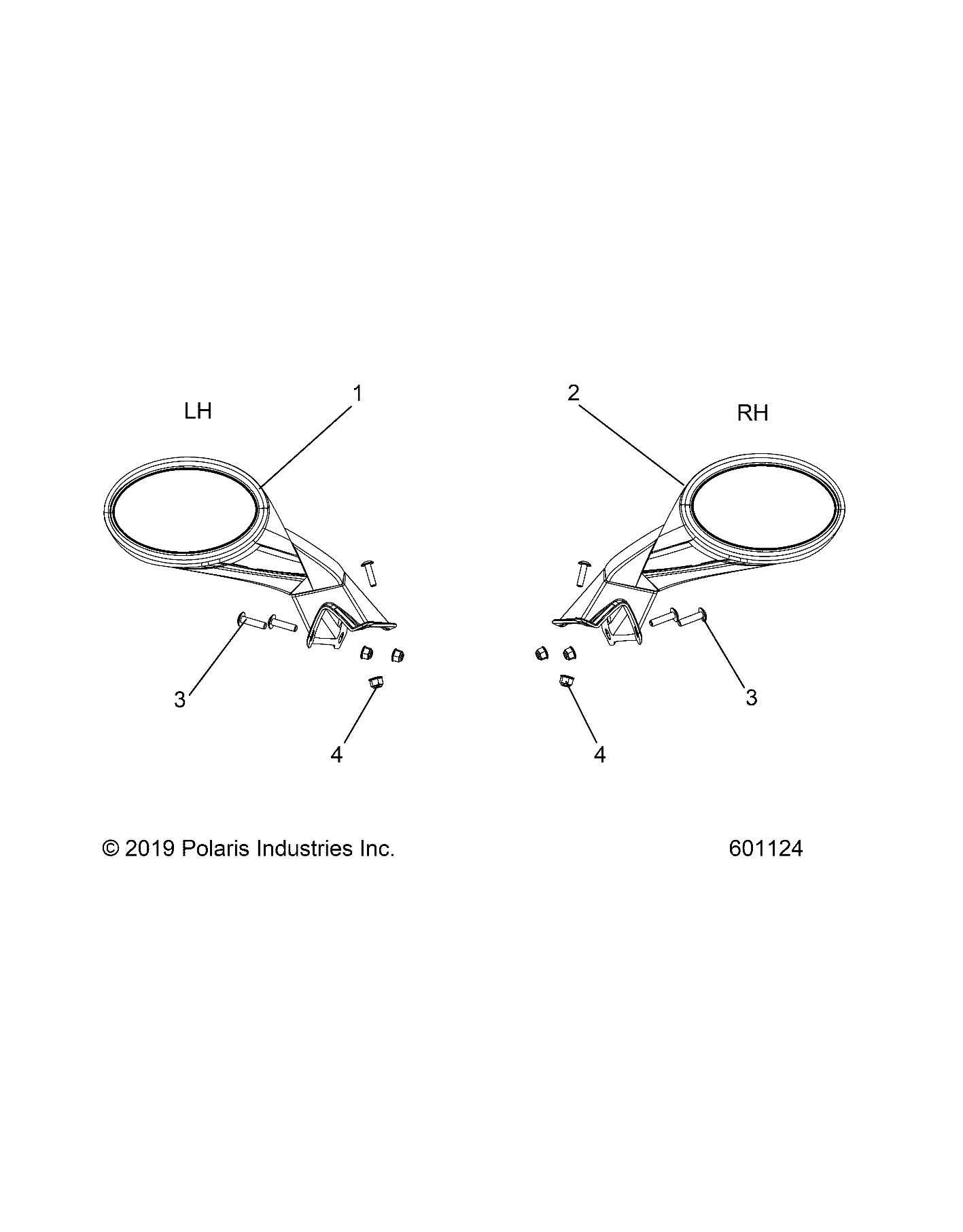 BODY, MIRRORS - S20CED5BSL/BSU (601124)