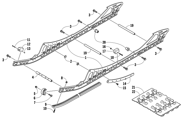 SLIDE RAIL AND TRACK ASSEMBLY