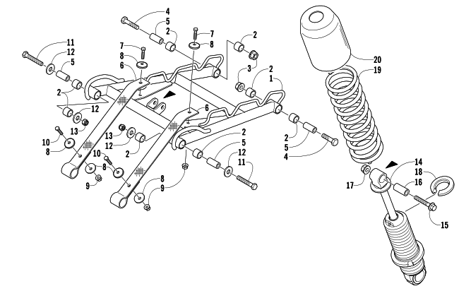 REAR SUSPENSION FRONT ARM ASSEMBLY