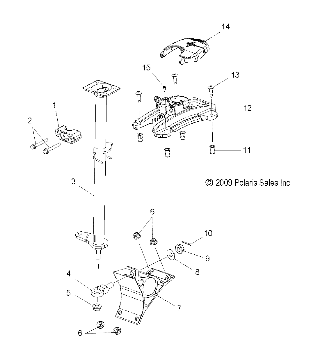 STEERING, ADJUSTABLE STEERING POST ASM. - S12PT7FSL (49SNOWSTEERING11FSTSBLX)