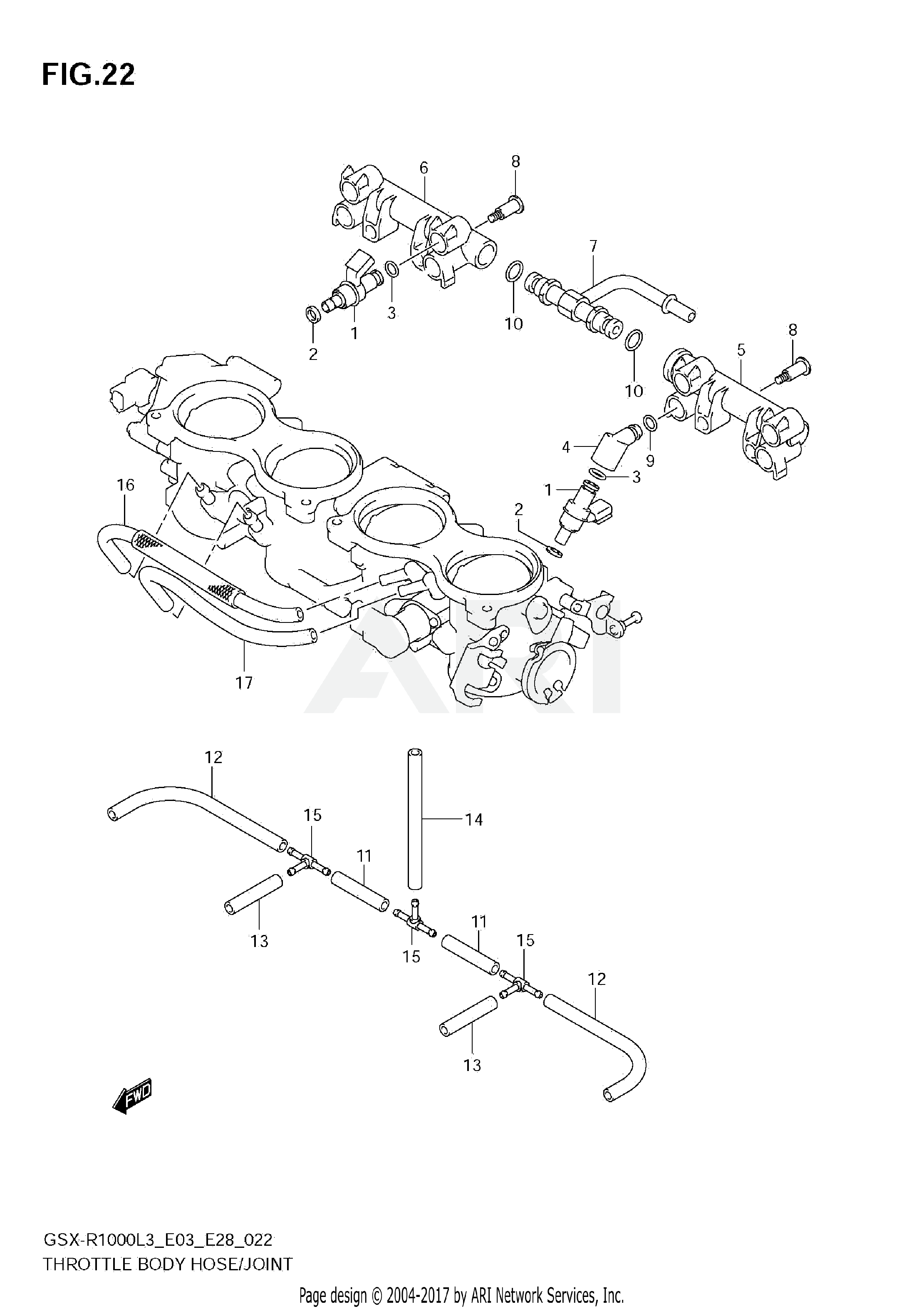 THROTTLE BODY HOSE/JOINT (GSX-R1000ZL3 E28)