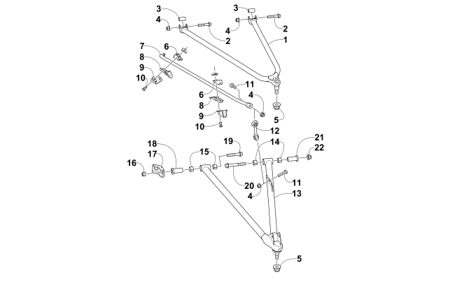 A-ARM AND SWAY BAR ASSEMBLY