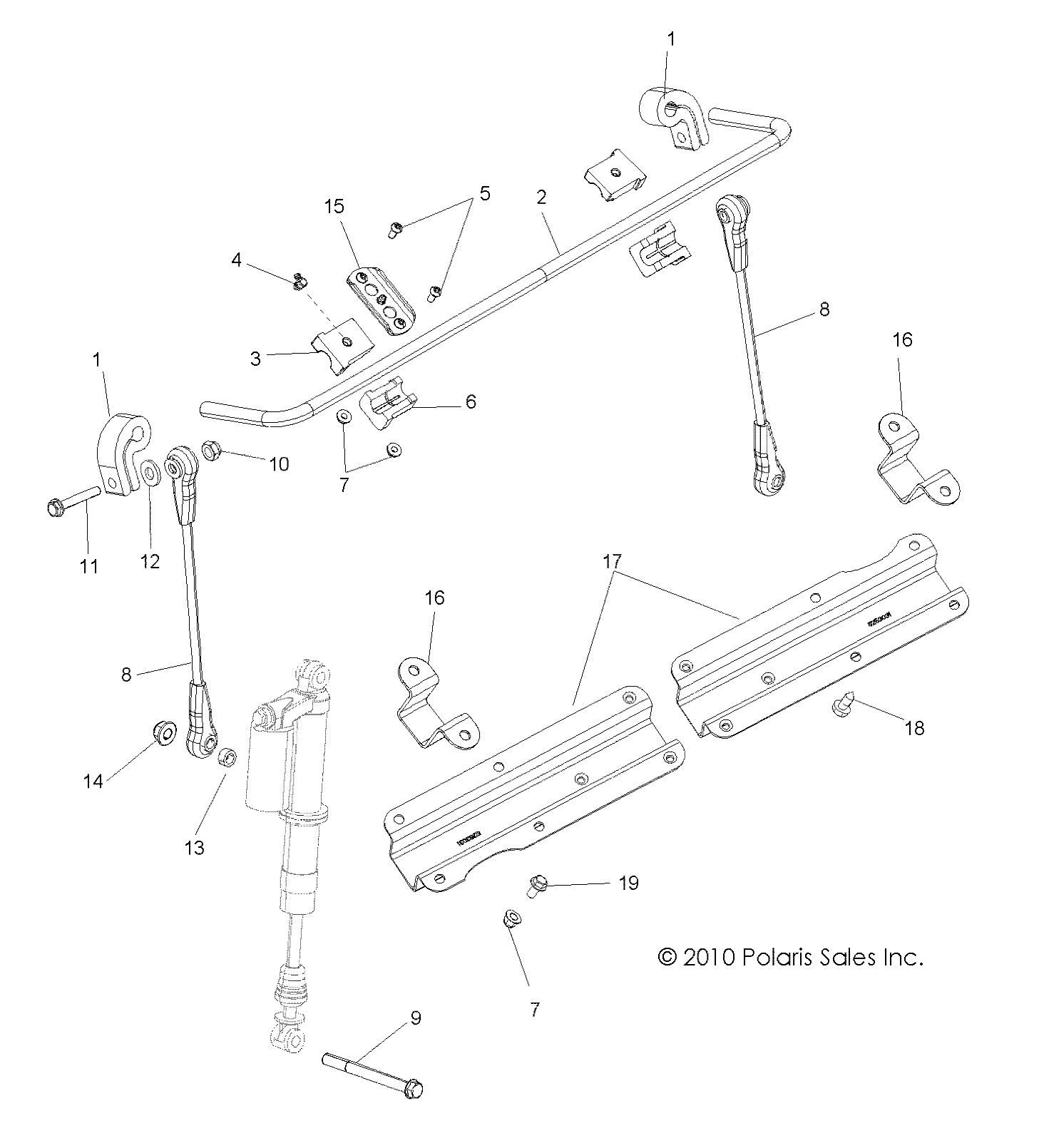 SUSPENSION, STABILIZER BAR, FRONT - R12VE76FX/FI (49RGRSTABILIZERFRT11RZRI)