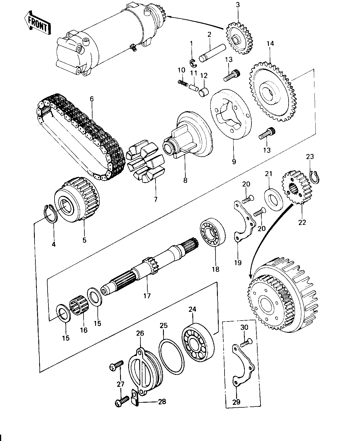 SECONDARY SHAFT/STARTER CLUTCH