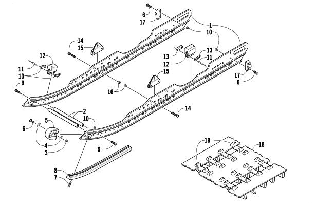 SLIDE RAIL AND TRACK ASSEMBLY