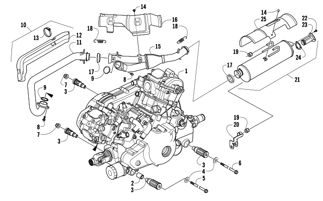 ENGINE AND EXHAUST