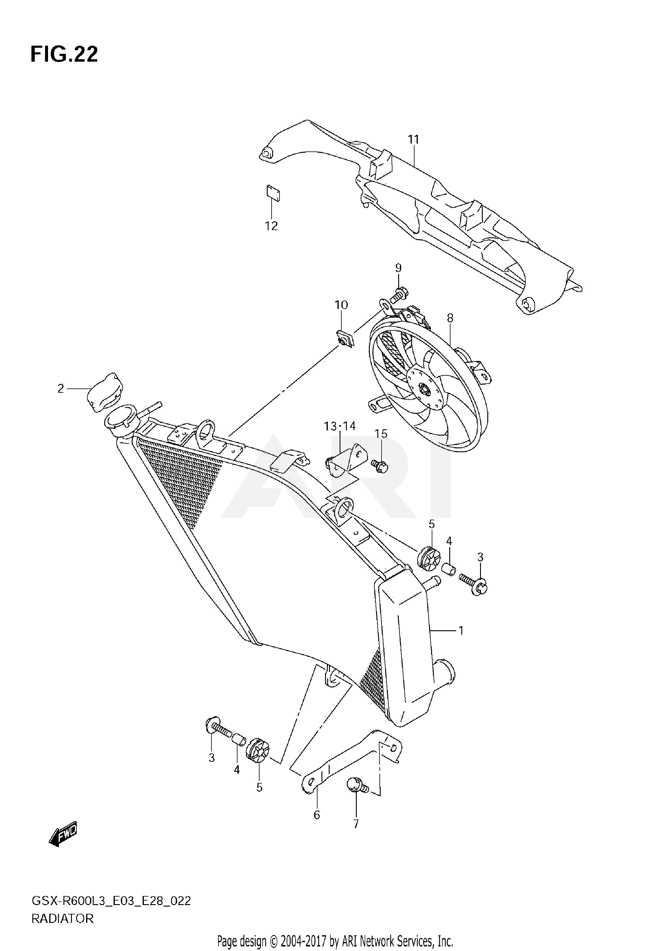 RADIATOR (GSX-R600L3 E03)