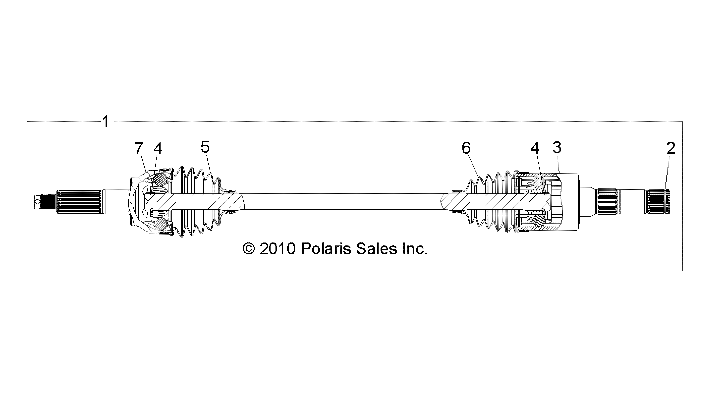 DRIVE TRAIN, REAR HALF SHAFT, RH - R11XY76FX (49RGRSHAFTDRIVERR11RZRSI)