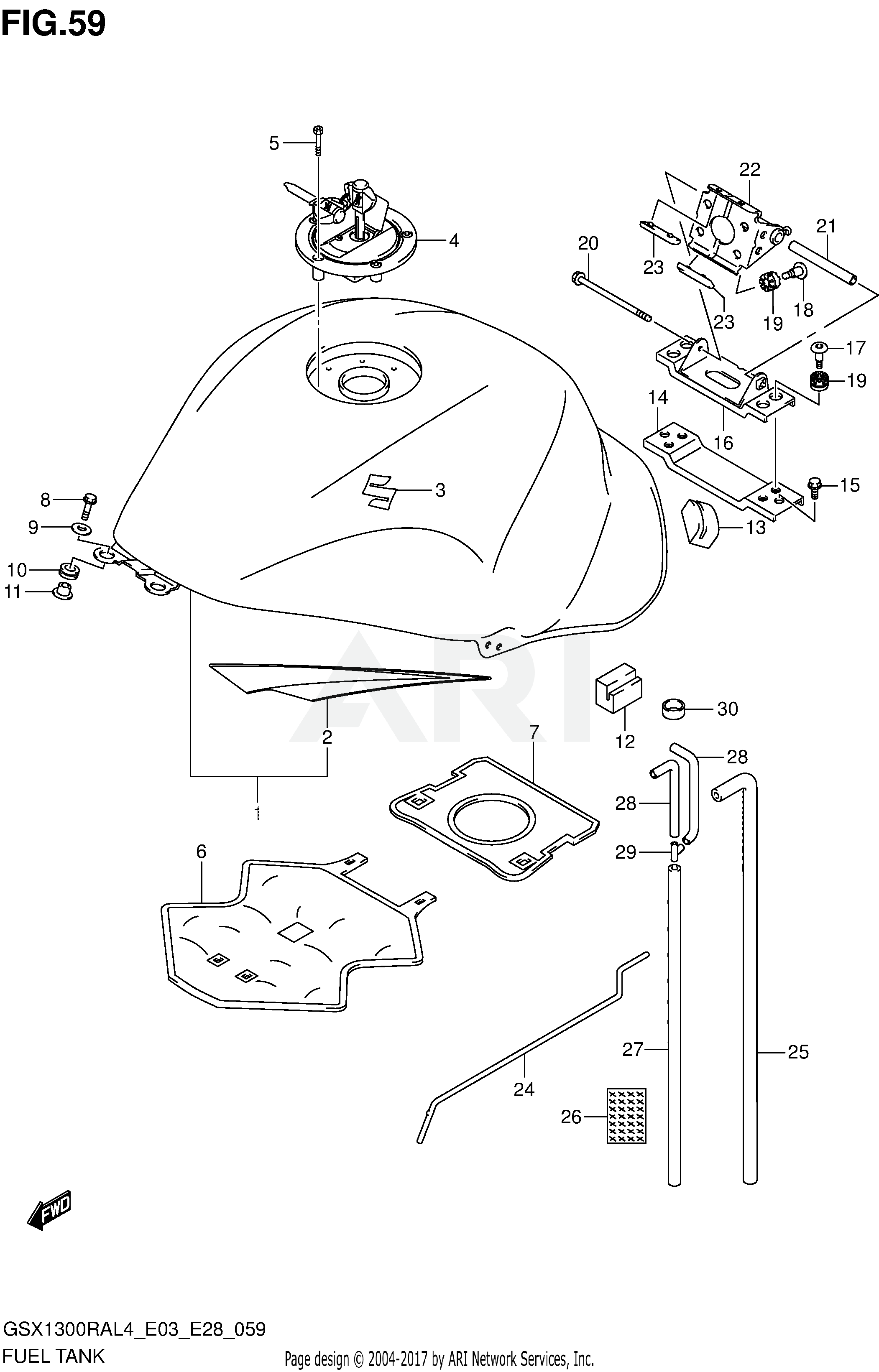 FUEL TANK (GSX1300RAL4 E03)