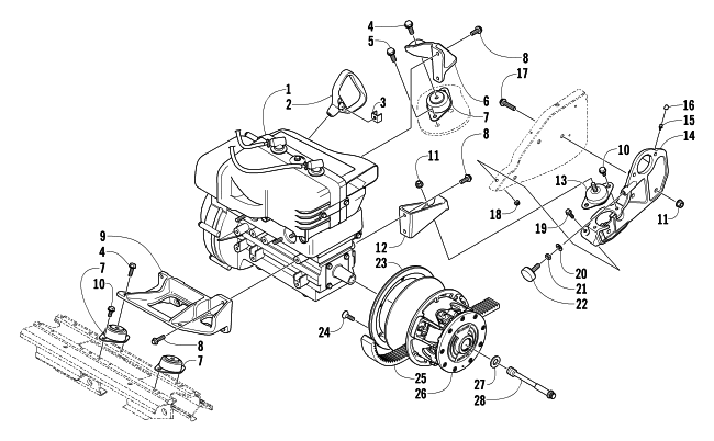 ENGINE AND RELATED PARTS