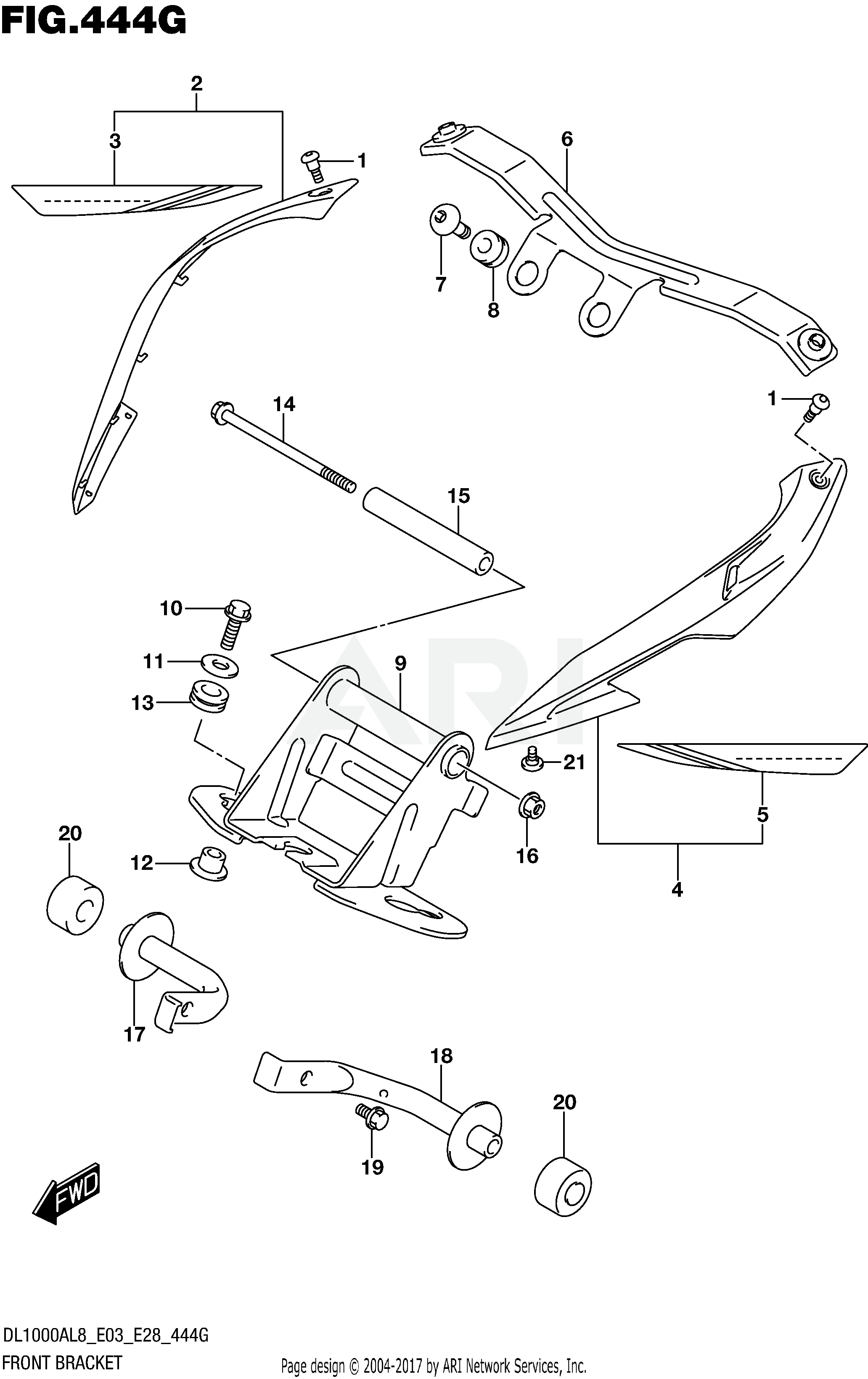 FRONT BRACKET (DL1000XAL8 E03)