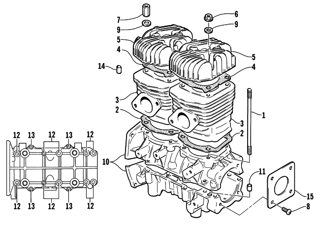 CRANKCASE AND CYLINDER