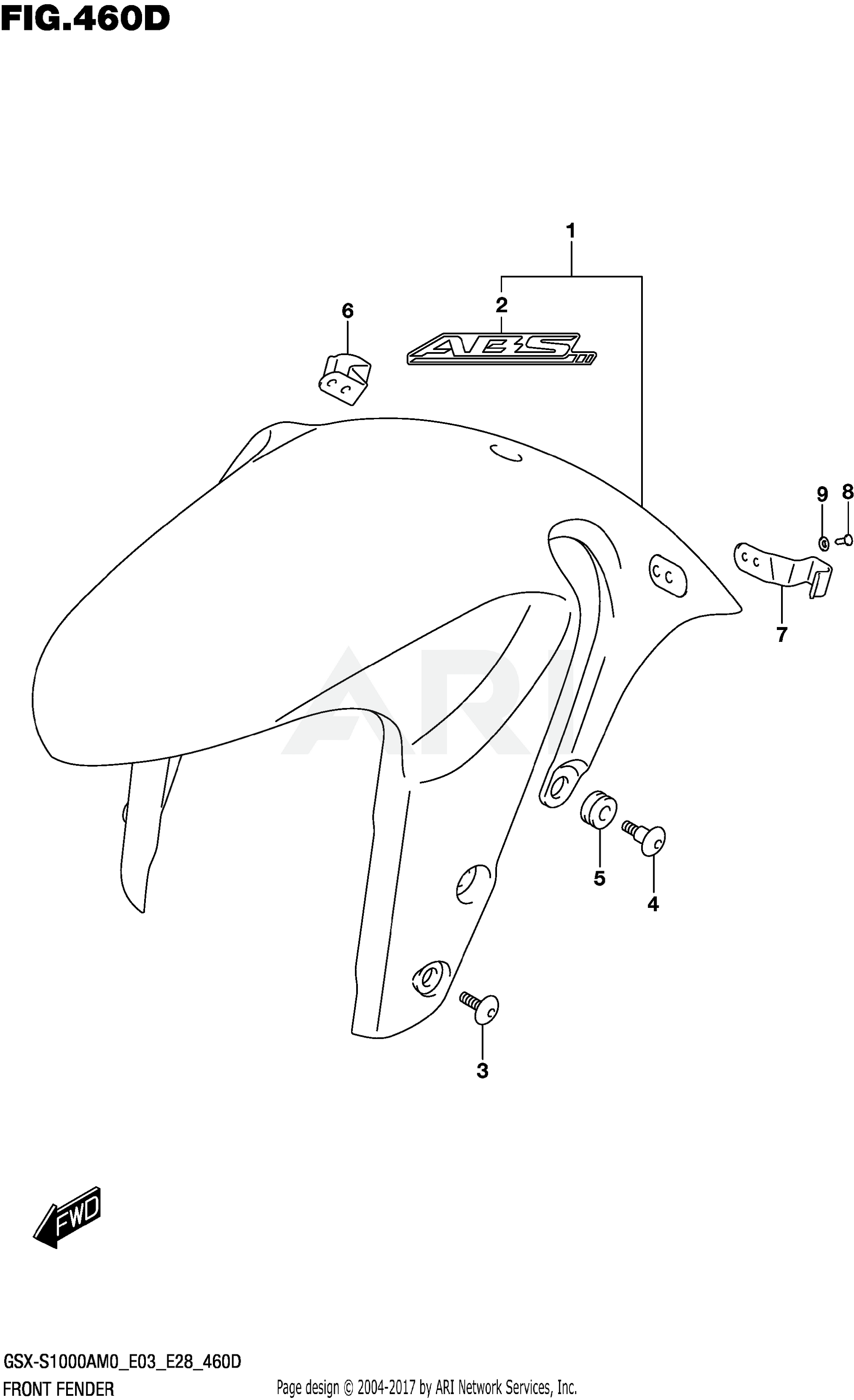 FRONT FENDER (GSX-S1000ZA)