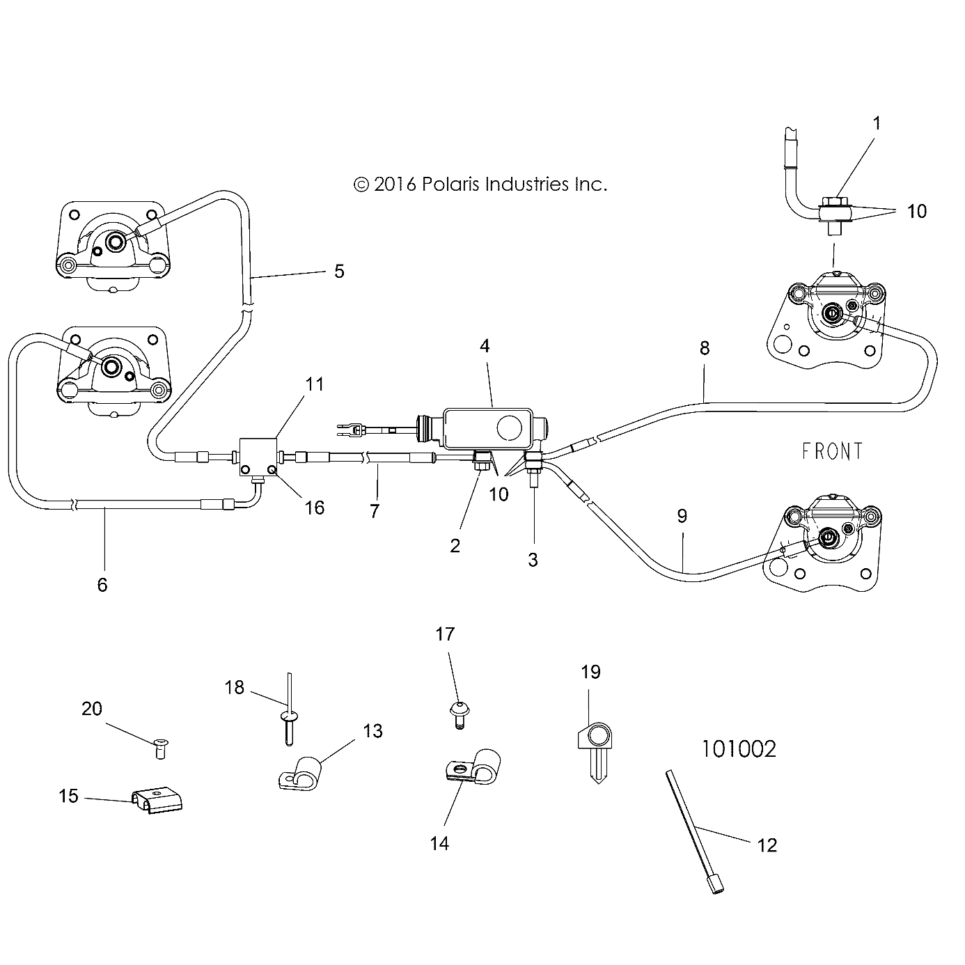 BRAKES, BRAKE LINES AND MASTER CYLINDER - A17DAA57A5 (101002)