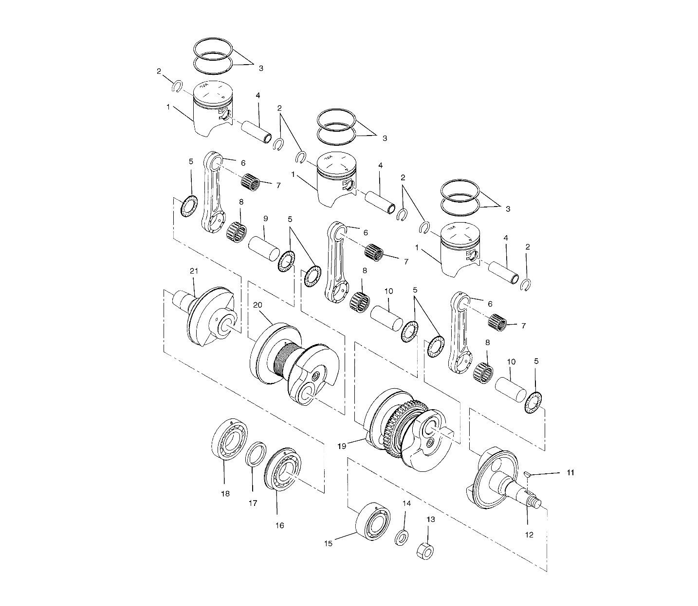 PISTON and CRANKSHAFT - S01SB8AS (4960686068C008)