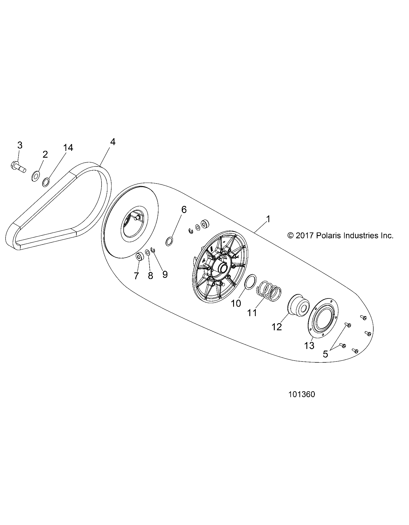 DRIVE TRAIN, SECONDARY CLUTCH - A18DAA50B7 (101360)