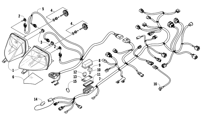 HEADLIGHT AND WIRING ASSEMBLIES