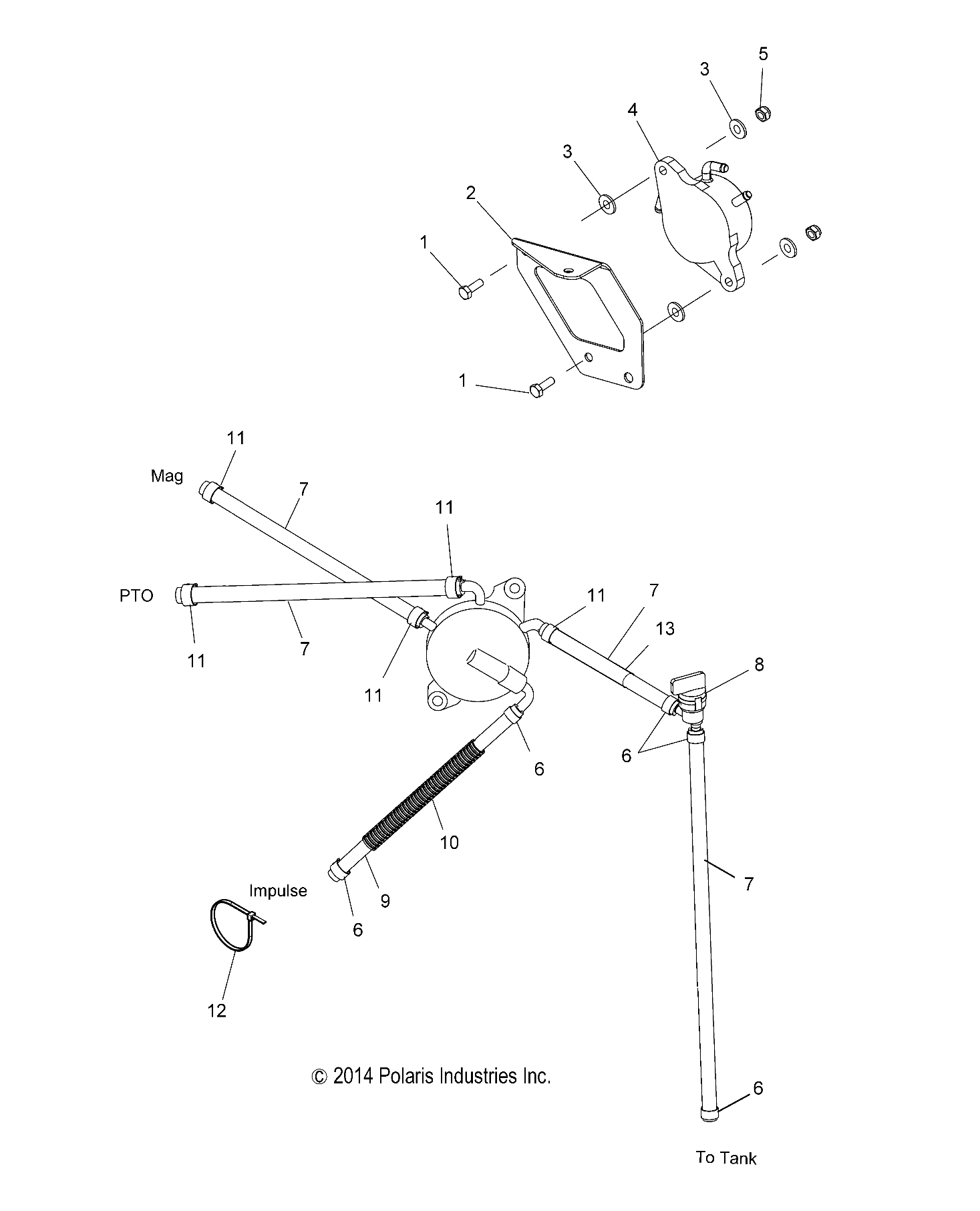 FUEL SYSTEM, FUEL PUMP and LINES - S15CS5BSL/BEL (49SNOW FUELLINE15550)