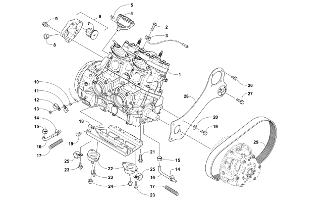 ENGINE AND RELATED PARTS