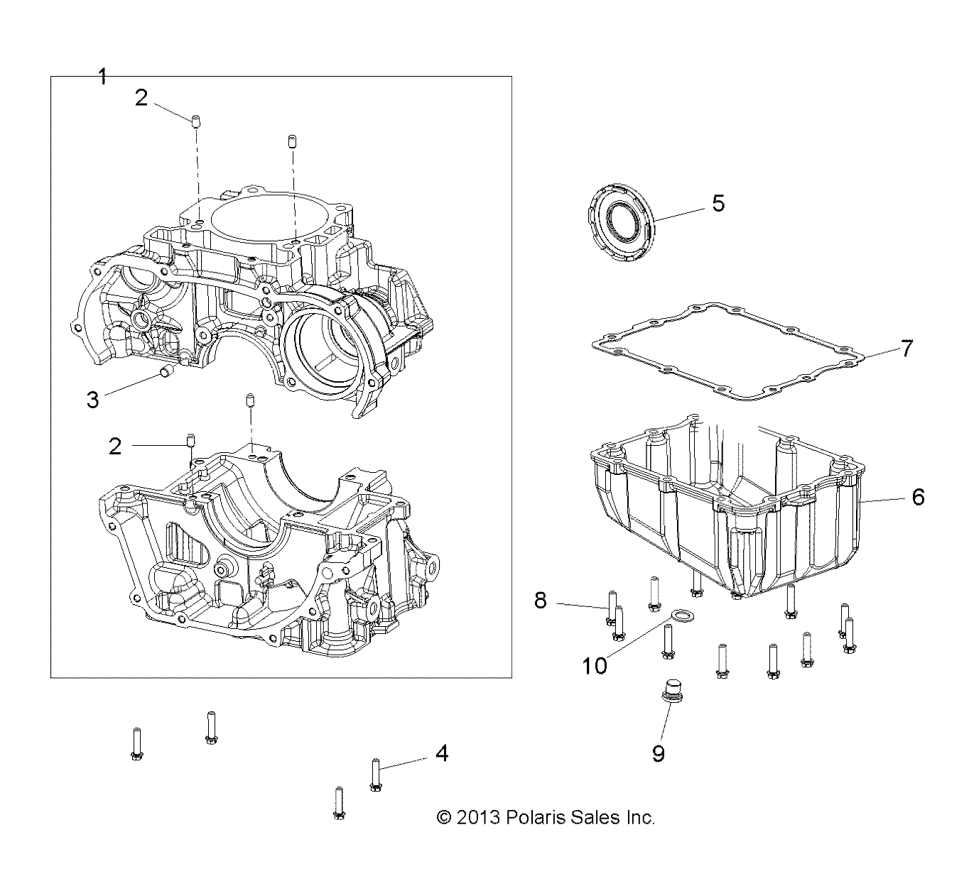 ENGINE, CRANKCASE AND OIL SUMP - A15DAH32EJ (49ATVCRANKCASE14SP325)