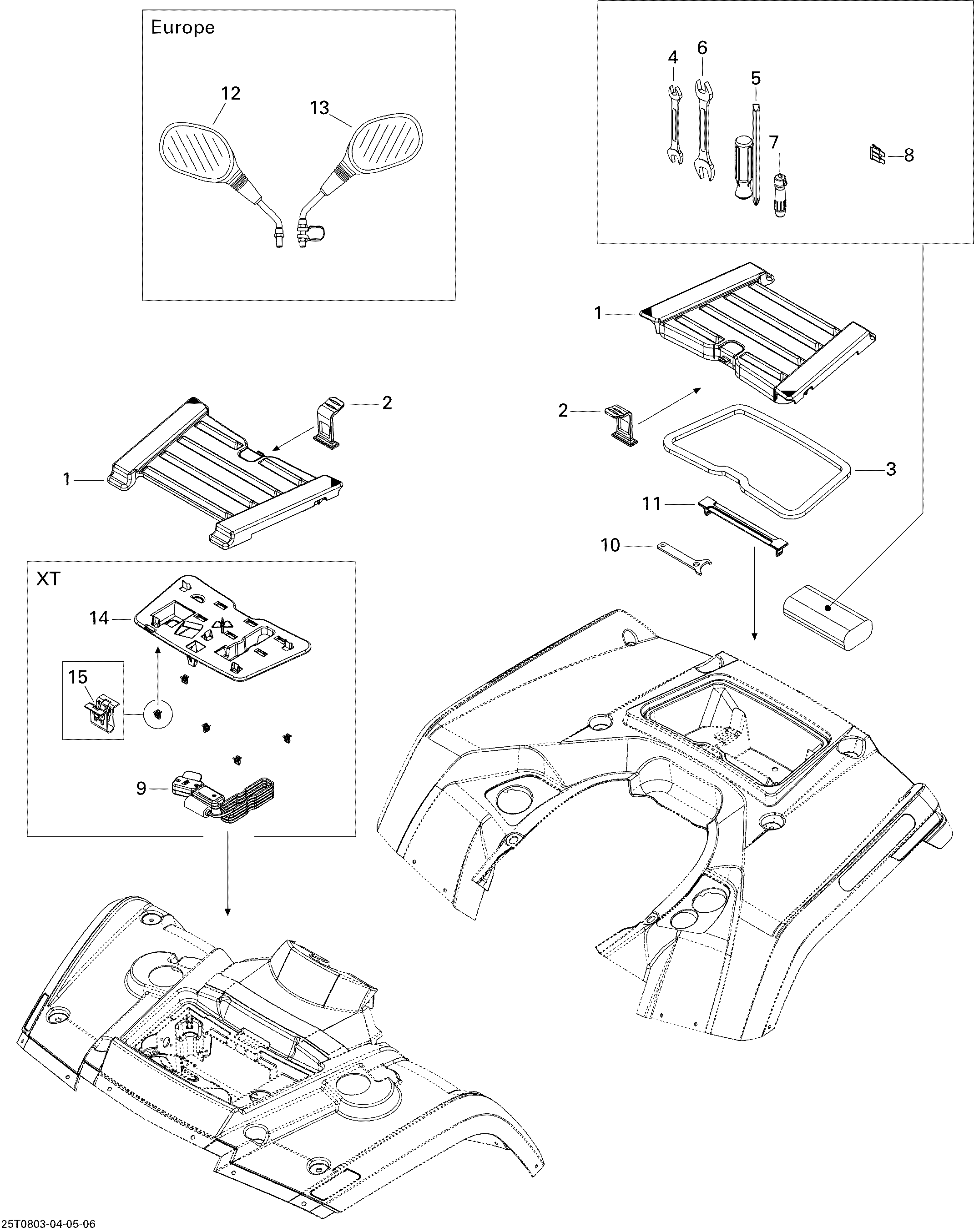 Front and Rear Trays XT