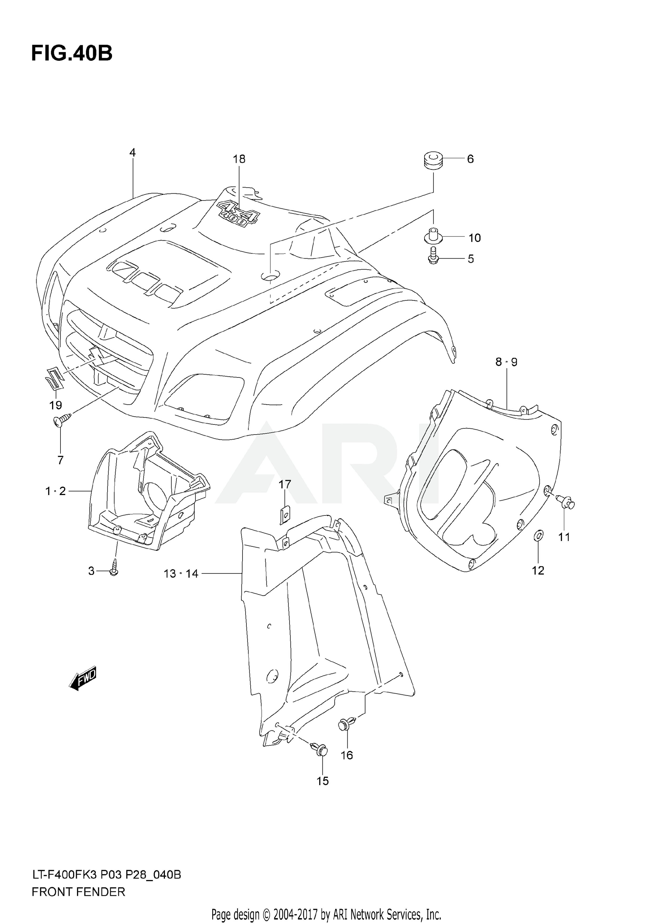 FRONT FENDER (MODEL K5/K6/K7)