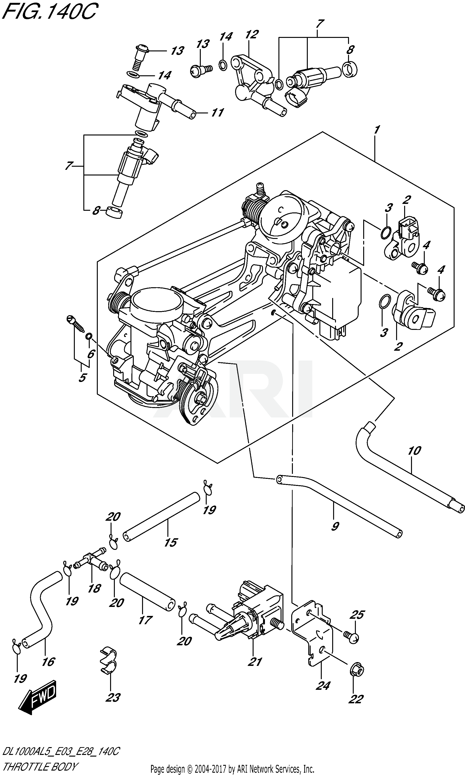 THROTTLE BODY (DL1000AL5 E33)