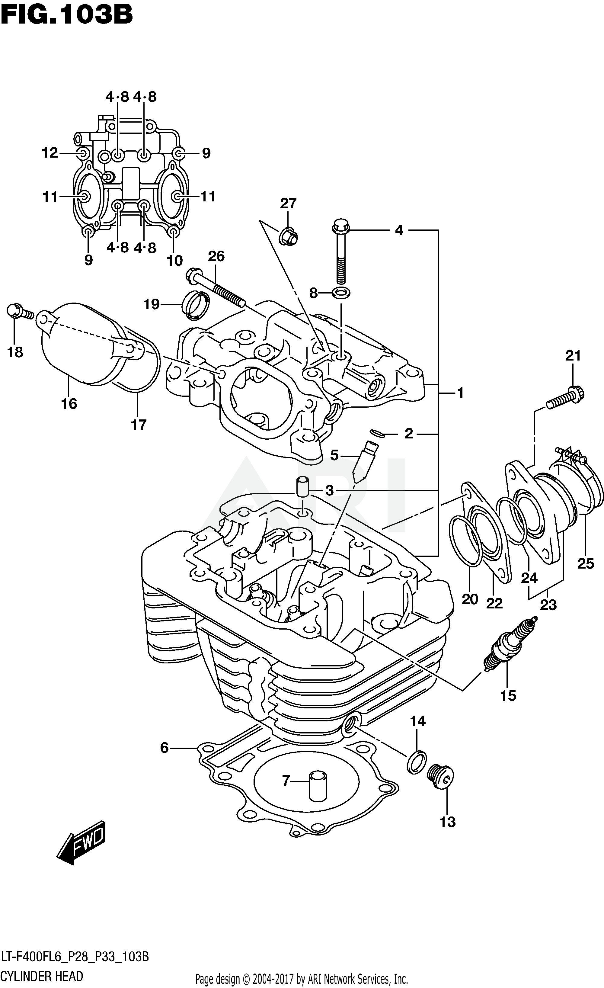 CYLINDER HEAD (LT-F400FL6 P33)