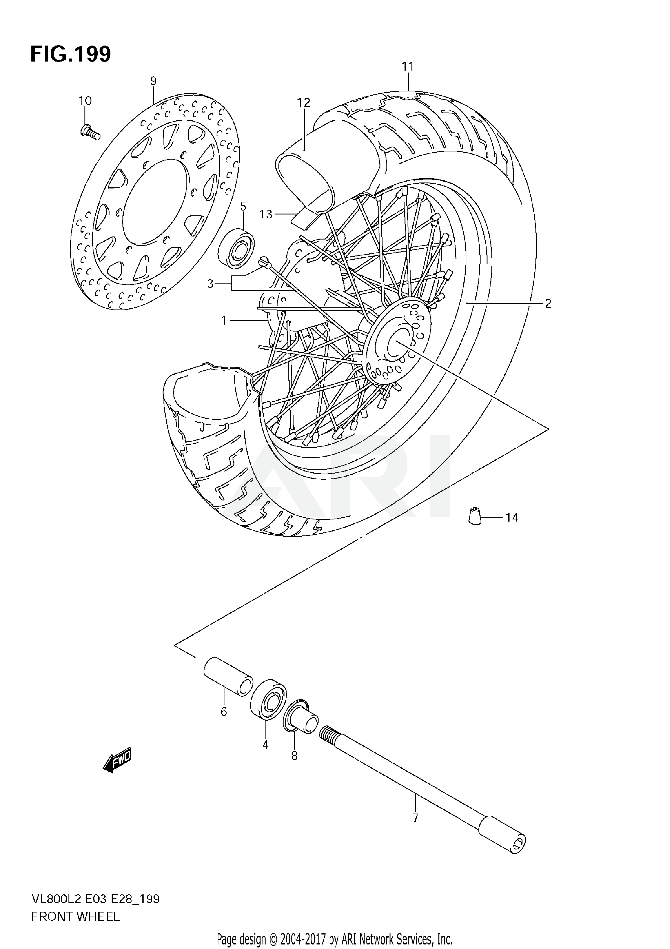 FRONT WHEEL (VL800T  E33)