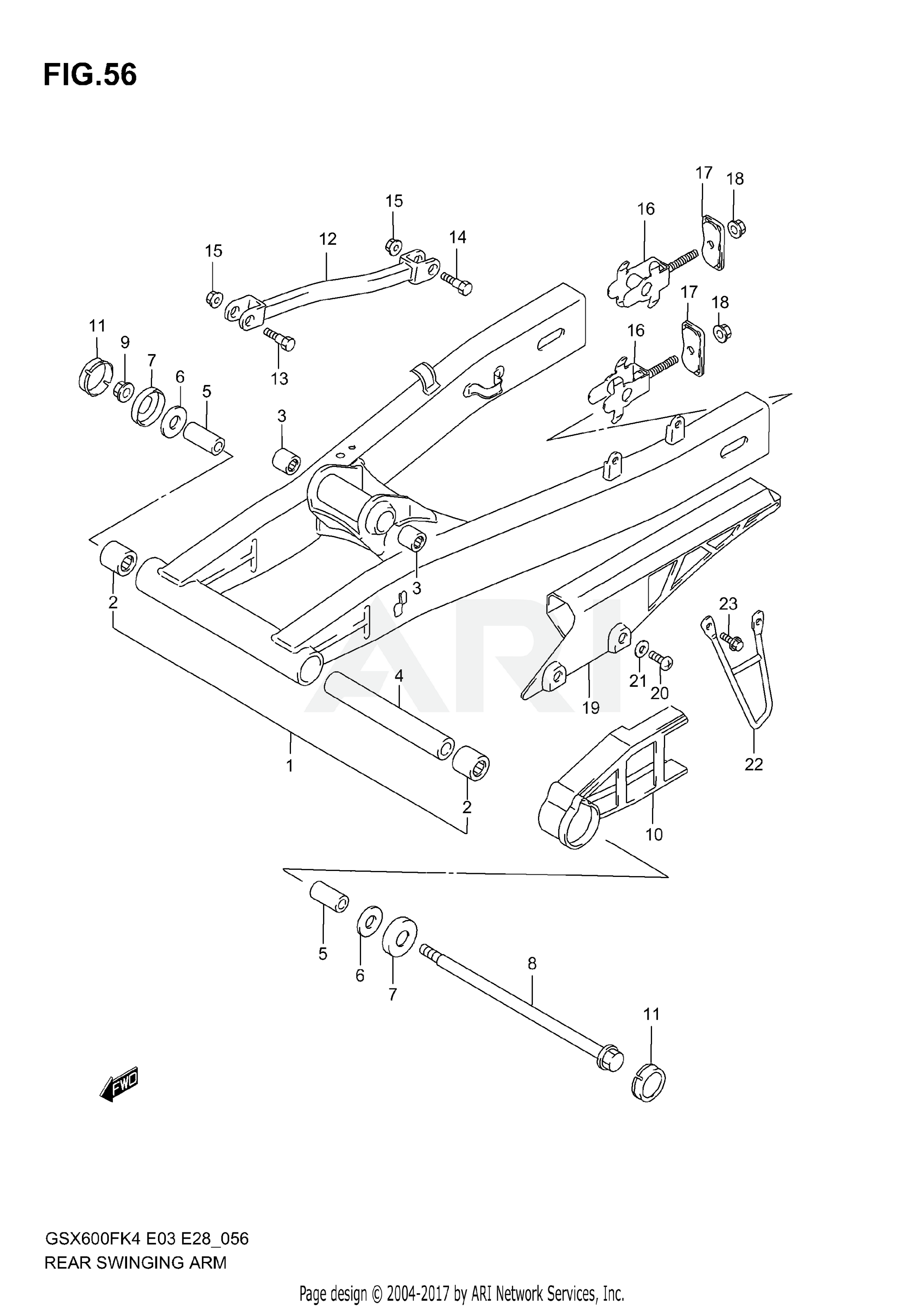 REAR SWINGING ARM