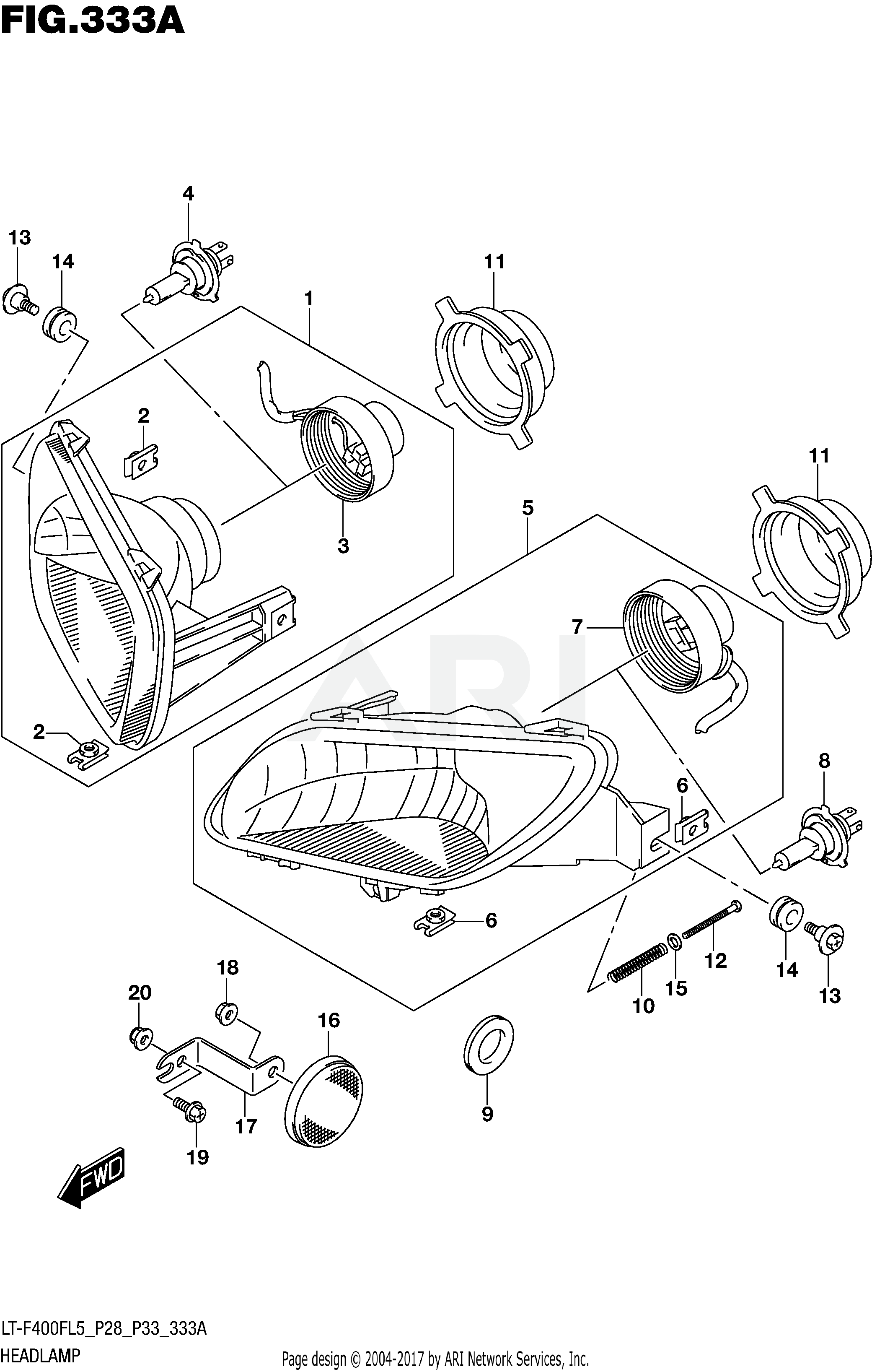 HEADLAMP (LT-F400FL5 P28)