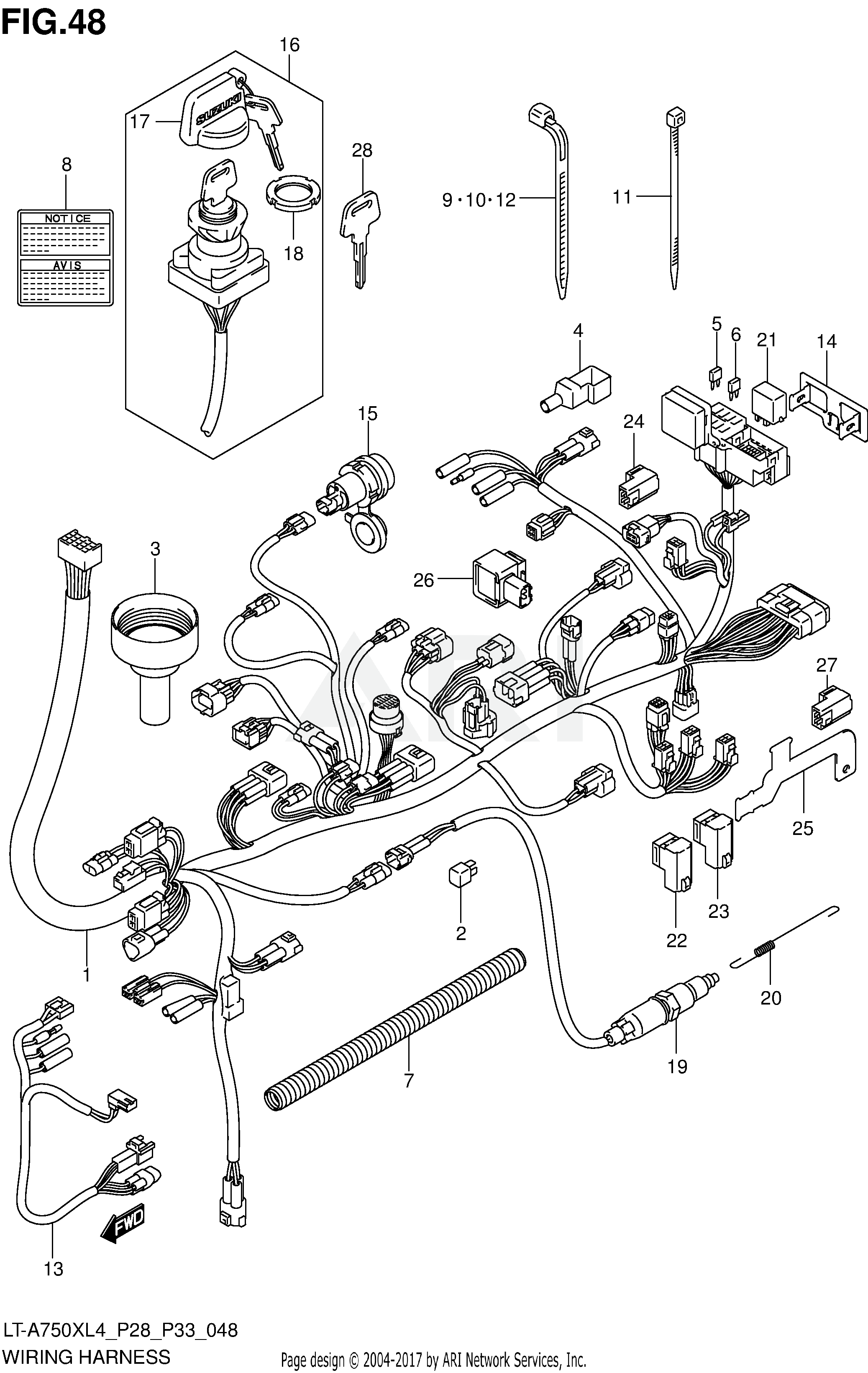 WIRING HARNESS (LT-A750XL4 P28)