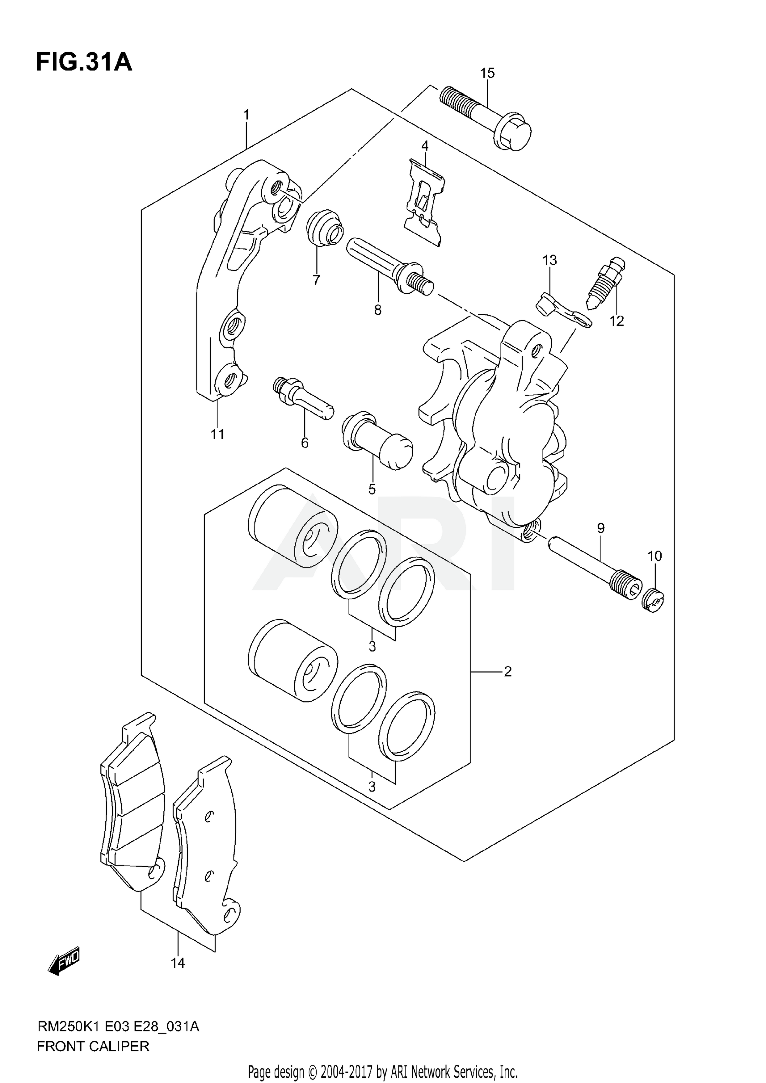 FRONT CALIPER (MODEL K5/K6)