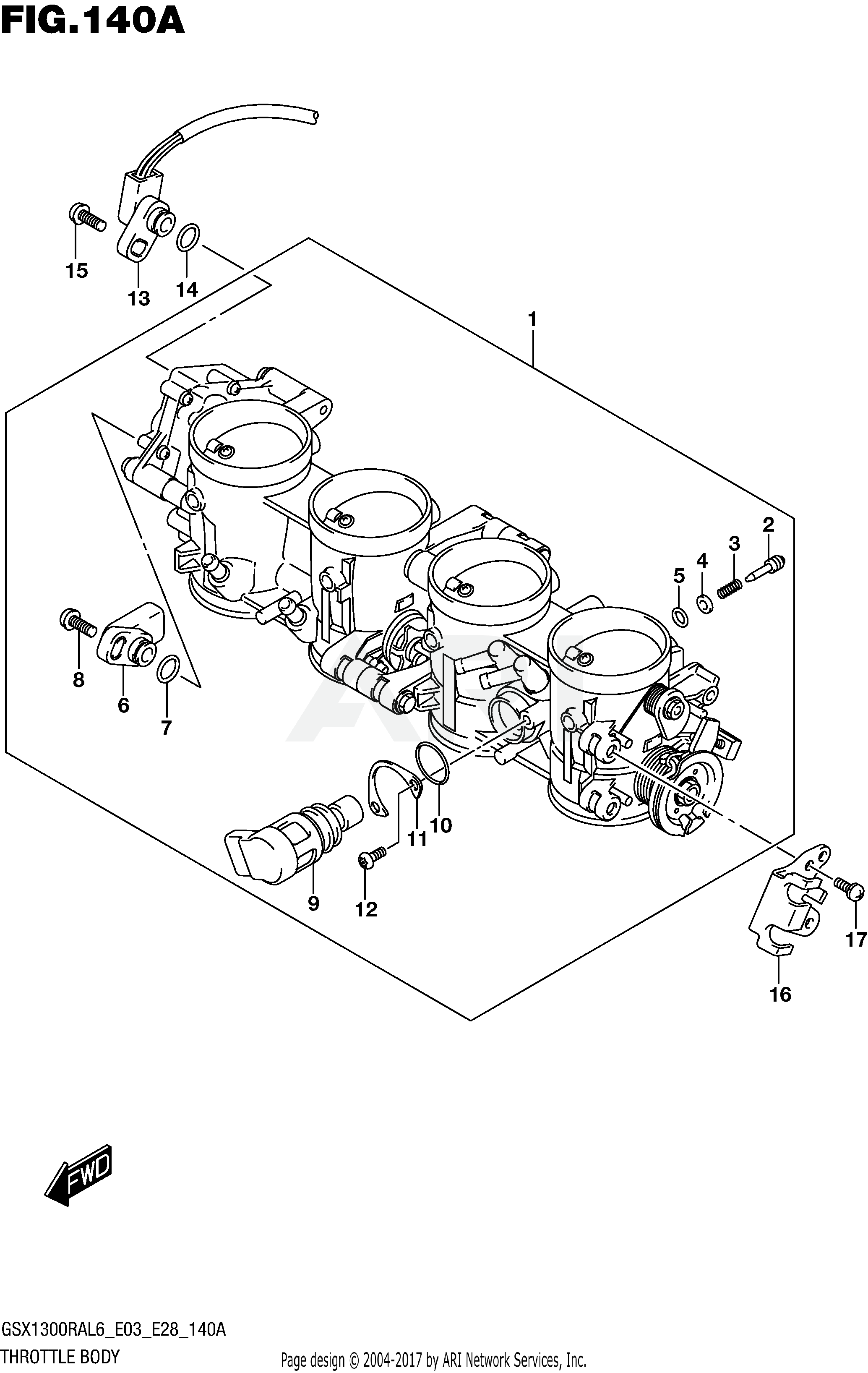 THROTTLE BODY (GSX1300RAL6 E03)